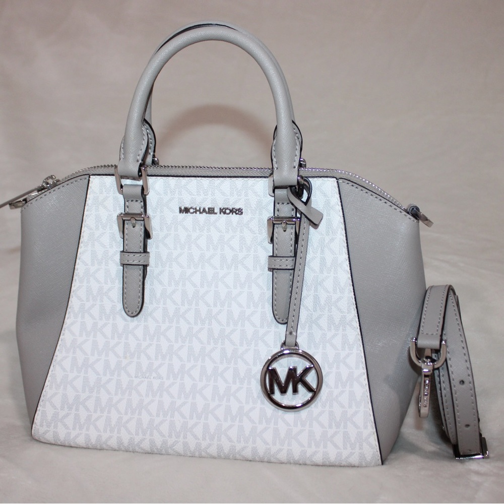 MICHAEL KORS | RARE | Ciara Medium Logo and Leather Satchel